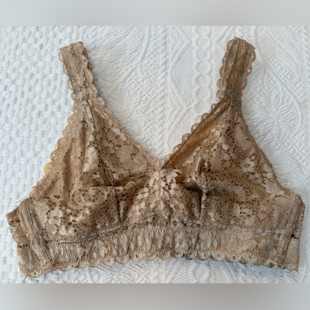 Parfait Lace Bralette Size 34D Beige